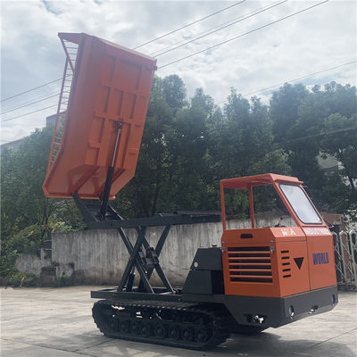 पाम ऑयल प्लांटेशन के लिए इलेक्ट्रिक स्टार्ट क्रॉलर मिनी डम्पर 35HP ऑयल पाम ट्रैक्टर
