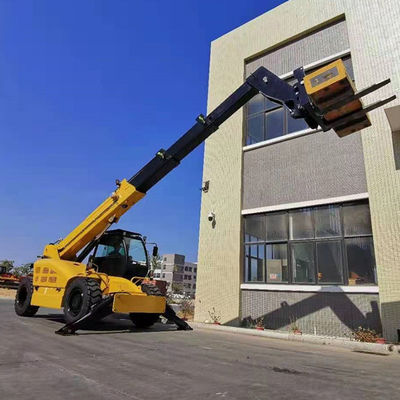 4ton टेलीस्कोपिक हैंडलर फोर्कलिफ्ट कम शोर रोटेटिंग टेलीस्कोपिक फोर्कलिफ्ट