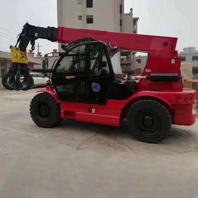 10ton टेलीस्कोपिक क्रेन लोडर मिनी फ्रंट व्हील ड्राइव कम शोर