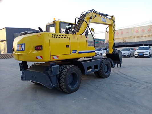 YUCHAI/YC4D125 इंजन व्हील मिनी डिगर के साथ 4750 मिमी अधिकतम.